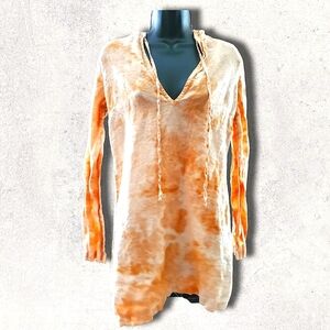 Juicy Couture SM Creamsicle Tie Dye Swim Coverup/Hooded Top